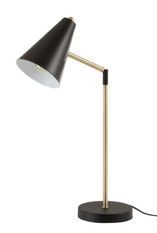 Lampe de table métal noir et pied doré Ysarg