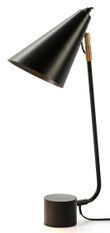 Lampe de table métal noir et rotule doré Xéna H 60
