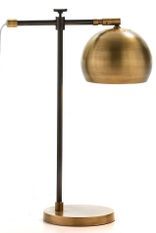 Lampe de table noir et socle doré Sarita H 44