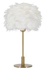 Lampe de table plume blanche design chic et aérien ALBA