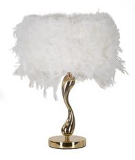 Lampe de table plume dorée design ROSA