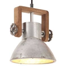 Lampe suspendue industrielle 25 W Argenté Rond 19 cm E27