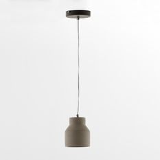 Lampe suspension ciment gris Koétie H 14 cm