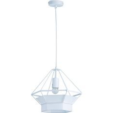 Lampe suspension métal blanc Eggan