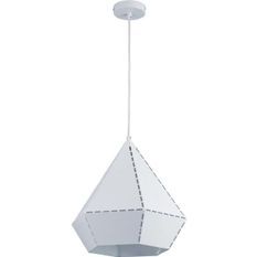 Lampe suspension métal blanc Amond