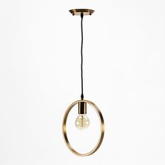 Lampe suspension métal doré Veronica L 30 x H 31 x P 4 cm