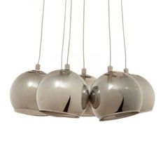 Lampe suspension métal et verre soufflé chrome Nigewic
