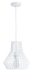 Lampe suspension tige métal blanc Adia 27 cm