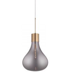 Lampe suspension verre smoky Triz