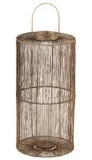 Lanterne métal antique marron Kaela D 32 cm