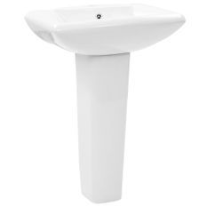 Lavabo autoportant avec socle Céramique Blanc 580x470x200 mm