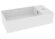 Lavabo de salle de bain avec trop-plein Céramique Blanc mat