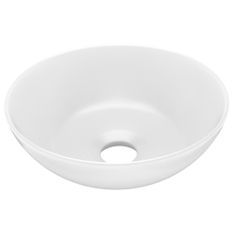 Lavabo de salle de bain Céramique Blanc mat Rond