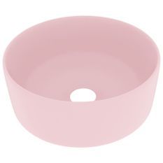 Lavabo rond de luxe Rose mat 40x15 cm Céramique 2