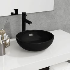 Lavabo Verre trempé 35x12 cm Noir