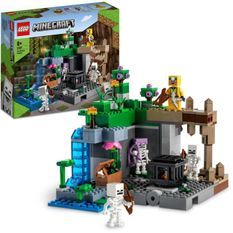LEGO 21189 Minecraft Le Donjon du Squelette, Jouet Construction, Figurine Squelette avec Accessoires, Grotte