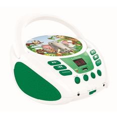 LEXIBOOK Lecteur CD portable enfant aux couleurs des animaux - port USD et fonction Aux-In