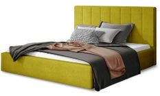 Lit adulte avec sommier Vareza – Tissu matelassé