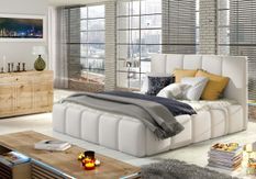 Lit adulte Vika – Simili cuir capitonné