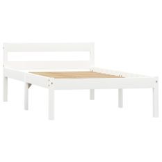 Lit Blanc Bois de pin massif 90 x 200 cm