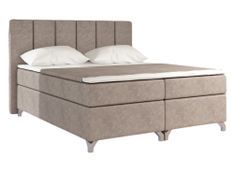 Lit boxspring 180x200 cm tissu beige Balfor