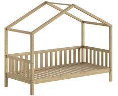 Lit cabane VIKAZ 90x200 cm - Chêne massif naturel