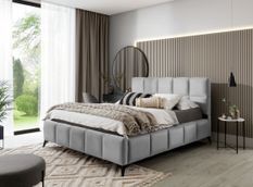 Lit coffre Mister prestige - Revêtement velours capitonné