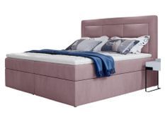 Lit continental velours rose Balore