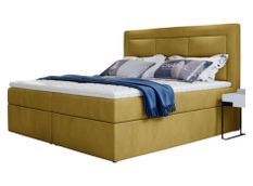 Lit continental velours jaune Balore