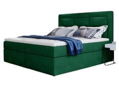 Lit continental velours vert Balore