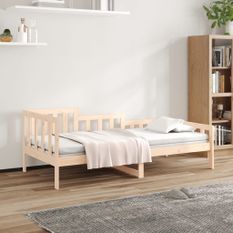 Lit de jour sans matelas 90x200 cm bois de pin massif