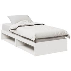 Lit de jour sans matelas blanc 80x200 cm bois de pin massif