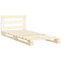Lit de palette Bois de pin massif 90 x 200 cm