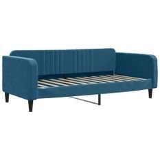 Lit de repos bleu 90x200 cm velours