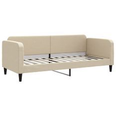 Lit de repos crème 80x200 cm tissu