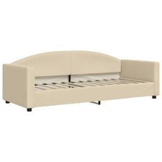 Lit de repos crème 80x200 cm tissu