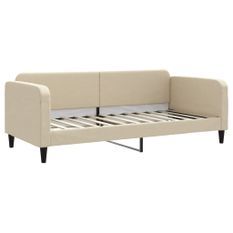 Lit de repos crème 90x200 cm tissu