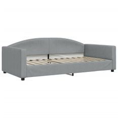 Lit de repos gris clair 100x200 cm tissu