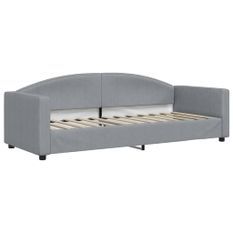 Lit de repos gris clair 80x200 cm tissu