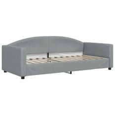 Lit de repos gris clair 90x200 cm Tissu