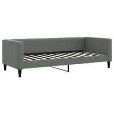 Lit de repos gris foncé 80x200 cm tissu