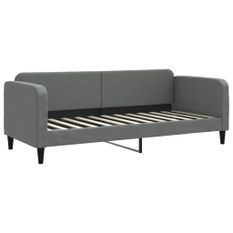 Lit de repos gris foncé 80x200 cm tissu