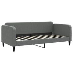 Lit de repos gris foncé 90x190 cm tissu