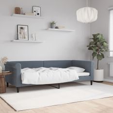 Lit de repos gris foncé 90x200 cm velours