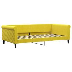 Lit de repos jaune 100x200 cm velours