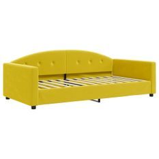 Lit de repos jaune 100x200 cm velours