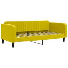 Lit de repos jaune 100x200 cm velours