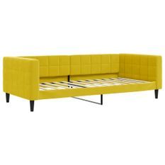 Lit de repos jaune 90x200 cm velours