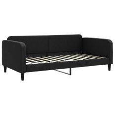 Lit de repos noir 100x200 cm tissu