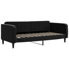 Lit de repos noir 100x200 cm velours